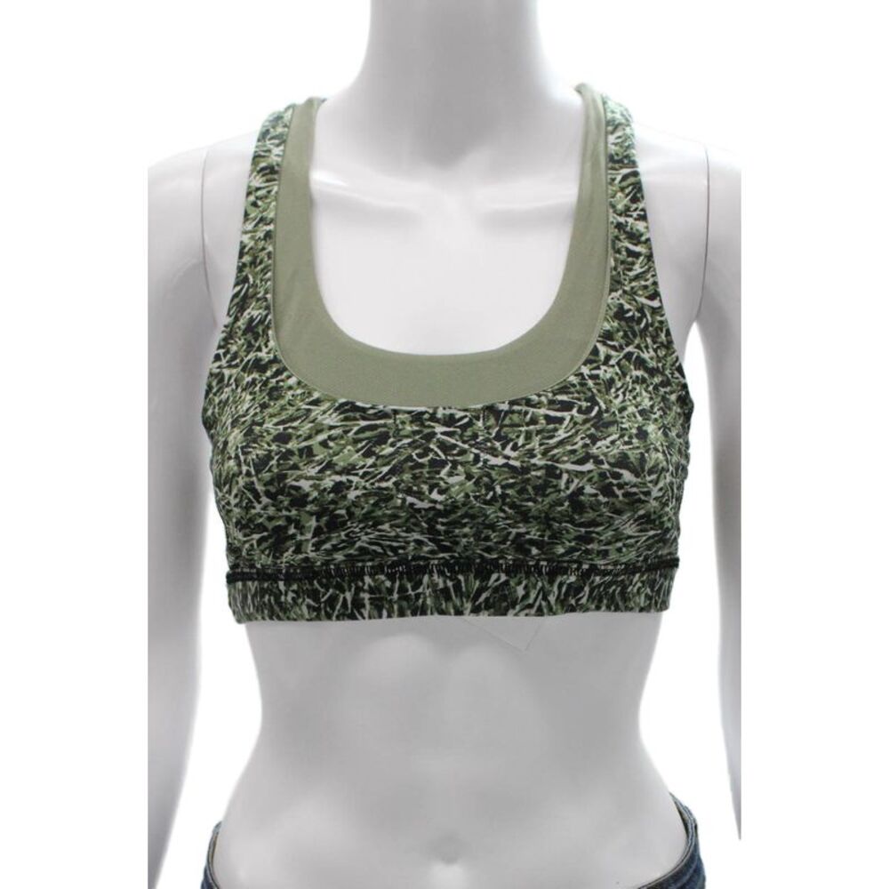 Lululemon Womens Camouflage Print Sports Bra Gray Size S